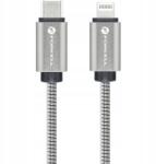 Forcell Adatkábel, USB-C to Lightning, PVC, 27W, PD, QC3.0, 1 m, ezüst