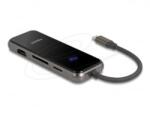 Delock USB Type-C dokkolóállomás 4K - HDMI / USB hub / SD - Micro SD-nyílás / PD 3.0 85W (92001) (92001) - aqua