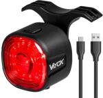 Vayox VA0156 LED kerékpárlámpa, 17x SMD forrás, 100 lumen, 100 órás akkumulátor, 2 univerzális összeszerelési mód, 6 világítási mód, USB-C töltés, IPX6 vízállóság, vezeték nélküli, Fekete (VA0156)