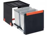 Franke Cos de gunoi incorporabil Franke Cube 528.00. 024, 2x14 l, negru, corp 400 mm (528.00.024) Cos de gunoi