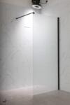 InspiroDesign Liberta 90 cm Walk-In zuhanyfal Stripe üveggel, fekete ZUWBS-90 (ZUWBS-90)