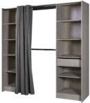 OEB Neutral Kit dressing complet Eklips, 200 x 200 cm, stejar gri Garderoba