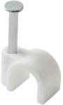 Diall Clips rotund cablu DIALL, 7 mm, poliamida, alb, 100 buc
