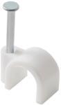 Diall Clips rotund cablu Diall, diametru 9 mm, alb, 100 buc