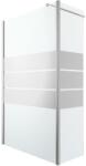 GoodHome Paravan dus walk-in GOODHOME, aluminiu, sticla transparenta, 125x195 cm, crom