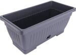 Harplast Jardiniera forma dreptunghiulara VERBENA, plastic, 40 x 19.70 x 15.7 cm, antractit