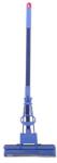Metal Style Mop plat PVA o rola, cu coada metalica si clapeta de stoarcere, albastru