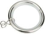 GOODHOME Set 10 inele perdea GOODHOME Olympe, metal, 6.2 cm, argintiu