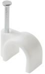 Diall Clips rotund DIALL 100590420, 12 mm, 25buc, alb
