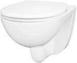 GOODHOME Vas WC suspendat GOODHOME Tasi, ceramica, capac duroplast, inchidere lenta, 36.4 x 53.2 x 36.2 cm, alb