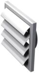 VENTS Grila ventilatie din plastic cu jaluzele, 125 mm, alb