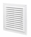 VENTS Grila pentru ventilatie cu plasa insecte, plastic, 175 x 175 mm, alb