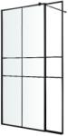 GOODHOME Perete de dus walk-in GOODHOME Ahti, 195 x 119 cm, sticla, transparent si negru