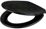 GoodHome Capac WC GOODHOME Diani, inchidere lenta, plastic, negru/auriu