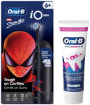 Oral-B Kids Pókember elektromos fogkefe utazótokkal + Oral-B Pro Junior fogkrém 6-12 éves korig (75 ml)