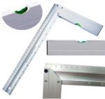 Tagred Echer de tâmplărie, din aluminiu pentru construcții, cu nivelă cu bulă, scală de măsurare 350 mm TA4107 (TA4107) Vinclu