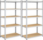 SONGMICS Polcos állvány, 120kg polconkénti teherbírással, ezüst 200x100x50 (GLR050E02)