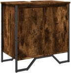 vidaXL füstös tölgy szerelt fa fürdőszobai mosdószekrény 60x35x60 cm (848656) (848656)