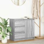 vidaXL szürke sonoma szerelt fa tálalószekrény fiókos 71x35x65 cm (861576) (861576)