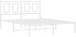 vidaXL fehér fém ágykeret fejtámlával 135 x 190 cm (374289) (374289)
