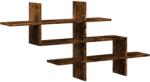 vidaXL füstös tölgy színű szerelt fa fali polc 124, 5 x 18 x 60, 5 cm (853267) (853267)