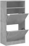 vidaXL betonszürke szerelt fa cipőszekrény 60x34x116 cm (840018) (840018)
