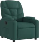 vidaXL sötétzöld szövet dönthető fotel (372447) (372447)