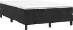 vidaXL fekete bársony rugós ágy matraccal 120x190 cm (3269679) (3269679)