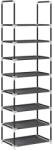 vidaXL fekete nem szőtt szövetből cipőállvány 8 szintes 44x28x145 cm (4100619) (4100619)