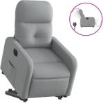 vidaXL elektromos felállást segítő világosszürke szövet dönthető fotel (3206813) (3206813)