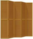 vidaXL 5 paneles barna tömör császárfa térelválasztó (358823) (358823)