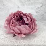  Selyemvirág Bazsarózsa fej, 12x7cm oldpink