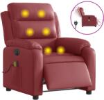 vidaXL bordó műbőr elektromos dönthető masszázsfotel (3205039) (3205039)