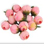  Selyemvirág Begónia virágfej rózsaszín 2cm 15db/csomag