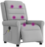 vidaXL felhőszürke szövet dönthető elektromos masszázsfotel (3303313) (3303313)