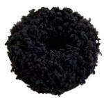  Hair Power plüss hajgumi, fekete