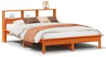 vidaXL viaszbarna tömör fenyőfa ágy matrac nélkül 140 x 190 cm (3309742) (3309742)