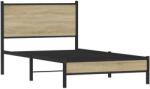 vidaXL sonoma tölgy színű fém ágykeret matrac nélkül 100 x 200 cm (4007863) (4007863)