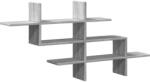 vidaXL szürke sonoma színű szerelt fa fali polc 124, 5 x 18 x 60, 5 cm (853268) (853268)
