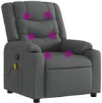 vidaXL sötétszürke szövet dönthető masszázsfotel (374131) (374131)