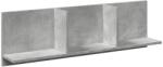 vidaXL betonszürke szerelt fa faliszekrény 100 x 16, 5 x 30 cm (854862) (854862)