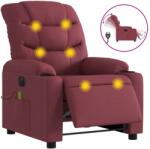 vidaXL bordó szövet elektromos dönthető masszázsfotel (3206639) (3206639)