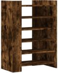 vidaXL füstös tölgyszínű szerelt fa cipőszekrény 74, 5 x 37, 5 x 100 cm (848434) (848434)