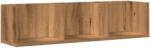 vidaXL kézműves tölgy színű szerelt fa CD-tartó fali polc 75x18x18 cm (855949) (855949)