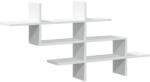 vidaXL fehér forgácslap fali polc 124, 5 x 18 x 60, 5 cm (853263) (853263)