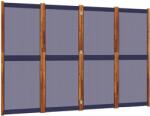 vidaXL sötétkék 4 paneles térelválasztó 280 x 180 cm (4003360) (4003360)