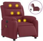 vidaXL bordó szövet elektromos dönthető masszázsfotel (3204971) (3204971)