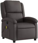 vidaXL barna valódi bőr dönthető masszázsfotel (371794) (371794)