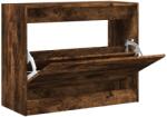 vidaXL füstös tölgyszínű szerelt fa cipőszekrény 80 x 34 x 63 cm (839963) (839963)