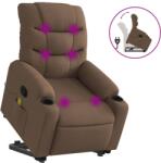 vidaXL barna szövet felállást segítő dönthető masszázsfotel (3206658) (3206658)